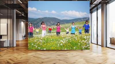 Mothers with children Wall mural