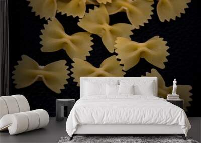 closeup of italian pasta farfalle Wall mural