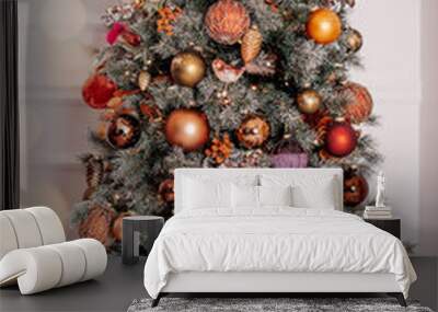 Christmas and happy new year concept Wall mural