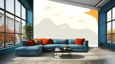 Cute cartoon cloud, weather illustration Wall mural