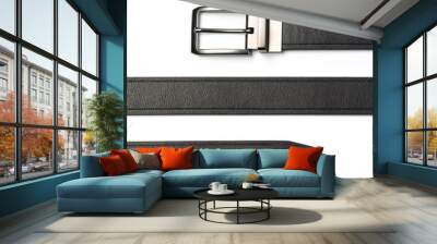  leather belt isolated on white Wall mural