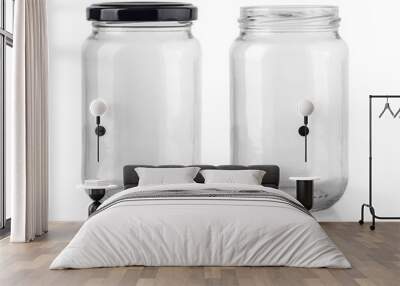 Glass jar isolated Wall mural