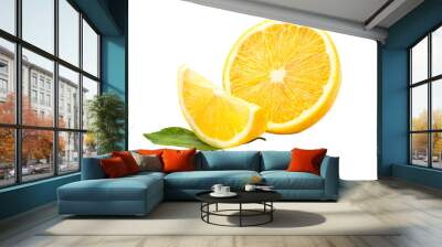 lemon isolated on transparent background, Wall mural