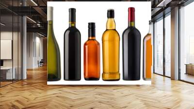 Set of wine and brandy bottles Wall mural