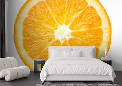 slice of orange fruit isolated Wall mural