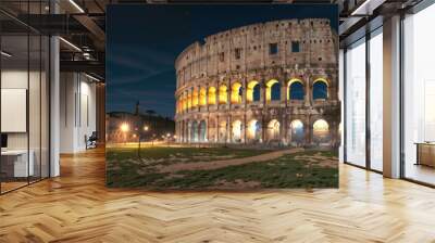 The Colosseum at night Wall mural