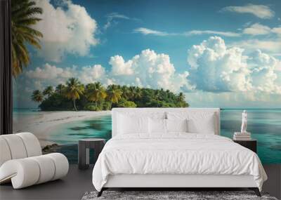 Tropical beach in the Maldives Wall mural