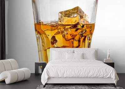 Whiskey glass. Isolated on white Wall mural