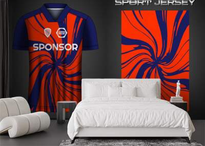 Soccer jersey sport shirt design template Wall mural