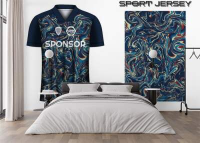 Soccer jersey sport shirt design template Wall mural