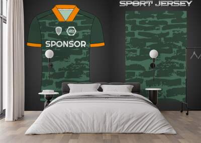 Soccer jersey sport shirt design template Wall mural