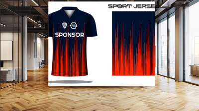 Soccer jersey sport shirt design template Wall mural