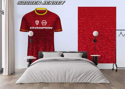 Soccer jersey sport t-shirt design mockup for football club 14 Wall mural