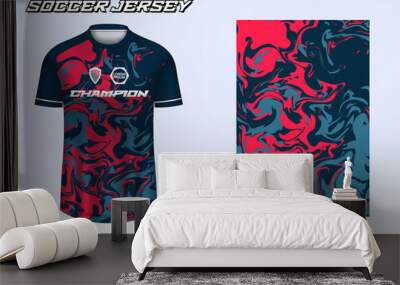 Soccer jersey sport t-shirt design mockup for football club Wall mural