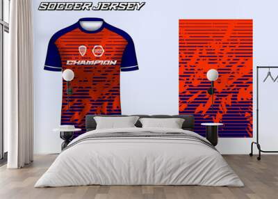 Soccer jersey sport t-shirt design mockup for football club Wall mural