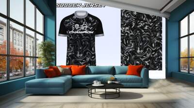 Soccer jersey sport t-shirt design mockup for football club Wall mural