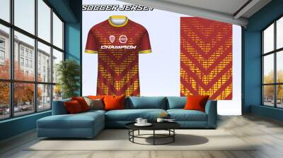 Soccer jersey sport t-shirt design mockup for football club Wall mural