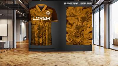 Soccer sport shirt jersey design template Wall mural