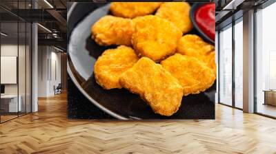 cheese in batter nuggets deep fried fresh meal food snack on the table copy space food background rustic top view Wall mural