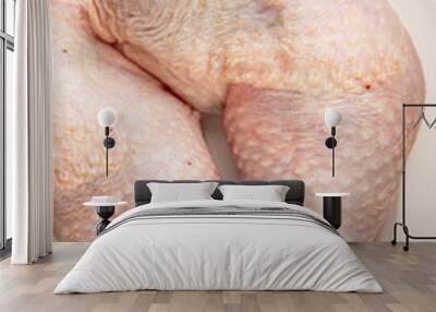 chicken legs raw meat chicken thighs poultry flesh on the bone gourmet fresh meal food snack on the table copy space food background rustic top view Wall mural