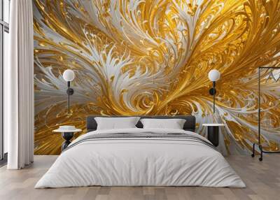 golden christmas background Wall mural