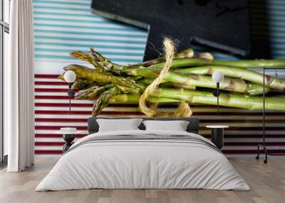 bunch of asparagus Wall mural