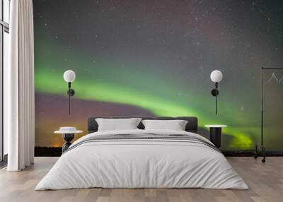 Northern lights over southern Iceland Wall mural