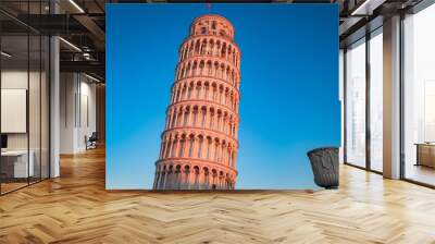 Pisa tower Teal and orange Wall mural