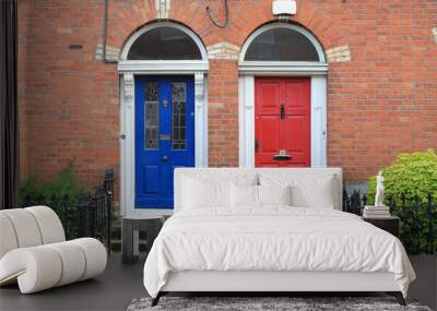 Georgian doors in Dublin, Ireland Wall mural