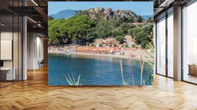 The beautiful beach of Santa Maria Navarrese in Sardinia Wall mural