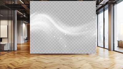 Cold winter wind texture. Holiday vector blizzard. Christmas effect of a cold blizzard. Vector PNG Wall mural