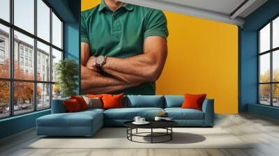 The man in green polo Wall mural