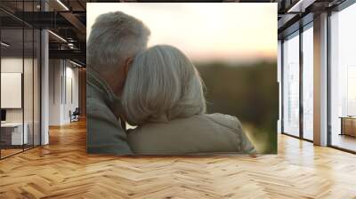  Mature couple walking  Wall mural