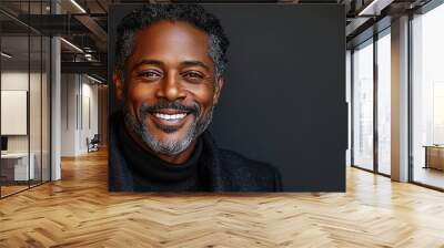 Portrait of an adult black middle-aged man Wall mural