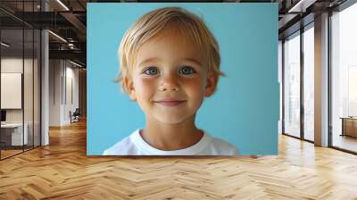 portrait of an white little boy with a smile Wall mural