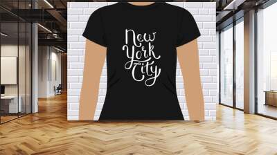 New York City t-shirt design Wall mural