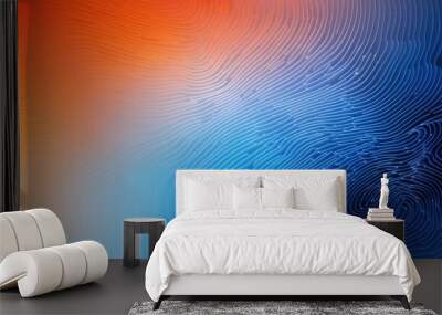  An abstract line background with blue shades Wall mural