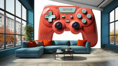 A red controller of video games console Wall mural