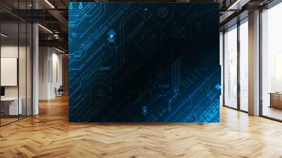 abstract background on technological and scientific topics. various techno details with using digita Wall mural