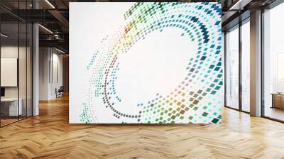 Abstract background with the chaotically located  rectangles in Wall mural