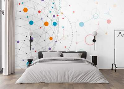 Abstract colorful background. 3d sphere Wall mural