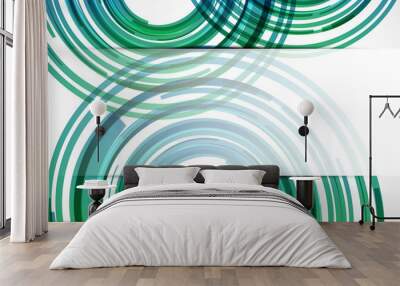 Abstract green technology background. Wall mural