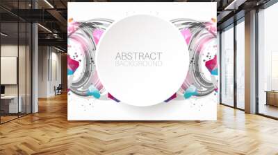 Abstract swirling colored background for design works. Futuristic geometric composition. Wall mural