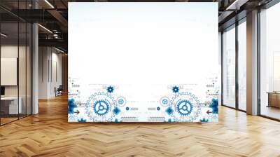 Abstract technology business background Wall mural