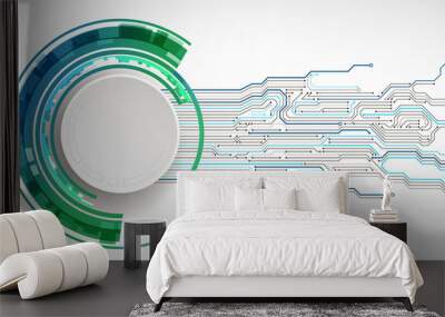 Abstract technology circuit board. Communication concept. Wall mural