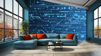 Abstract technology circuit board. Communication concept. Wall mural