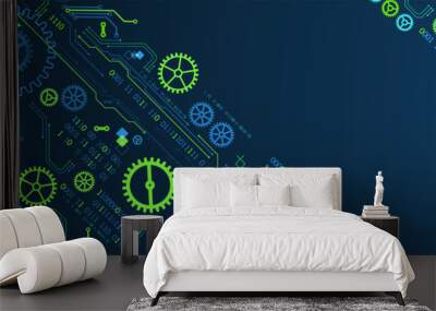 Abstract technology concept. Computer code background. Vector illustration Wall mural