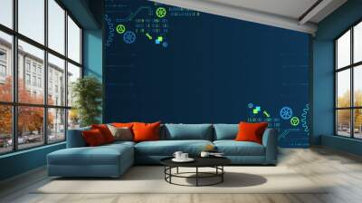 Abstract technology concept. Computer code background. Vector illustration Wall mural