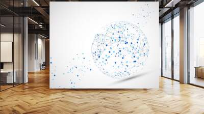 Abstract technology sphere background. Global network consept. Wall mural