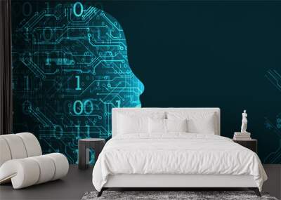 Artificial intelligence concept. Technology background. Wall mural